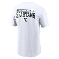 T-shirt Nike blanc pour homme Michigan State Spartans