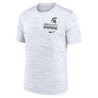 Men's Nike White Michigan State Spartans Velocity Stacked Dri-FIT T-Shirt