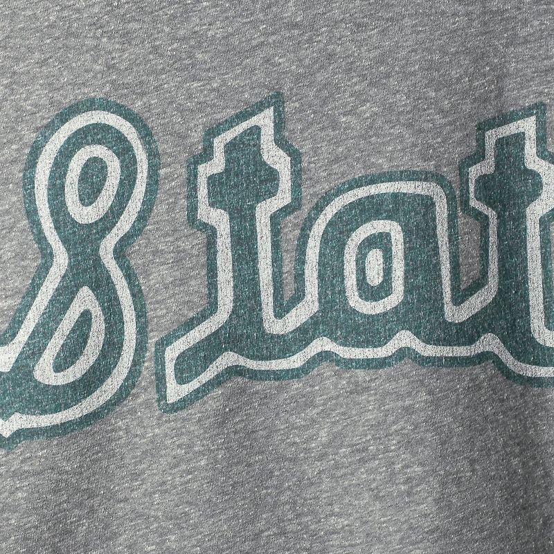 Men's Original Retro Brand Gray Michigan State Spartans Big & Tall Tri-Blend T-Shirt
