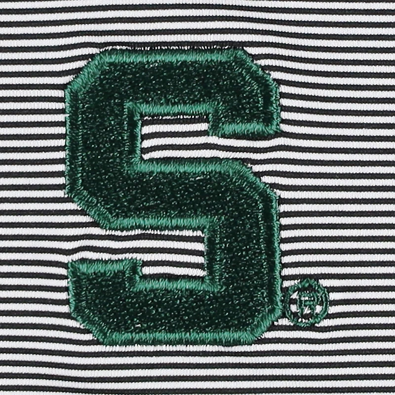Polo en jersey rayé Performance Peter Millar pour homme, Michigan State Spartans Jubilee, noir