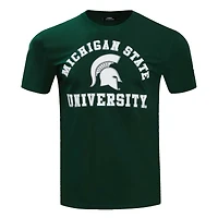 T-shirt vert classique avec logo empilé des Spartans de l'État du Michigan Pro Standard pour hommes