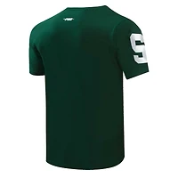 T-shirt vert classique avec logo empilé des Spartans de l'État du Michigan Pro Standard pour hommes
