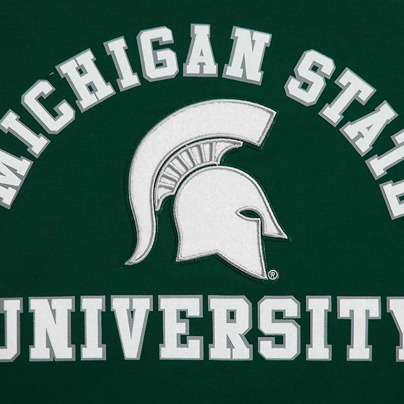 T-shirt vert classique avec logo empilé des Spartans de l'État du Michigan Pro Standard pour hommes