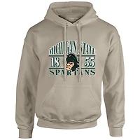 Men's  Tan Michigan State Spartans Upper Arch Letters Pullover Hoodie