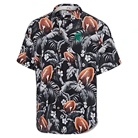 Men's Tommy Bahama Black Michigan State Spartans Veracruz Cay First Down Blooms Button-Up Shirt