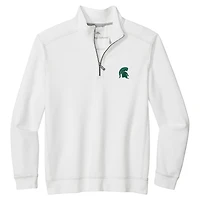 Men's Tommy Bahama White Michigan State Spartans Montego Bay Half-Zip Jacket