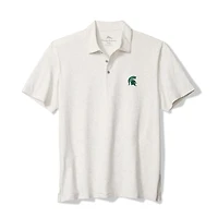 Polo Tommy Bahama blanc pour homme, Michigan State Spartans Palm Dunes IslandZone