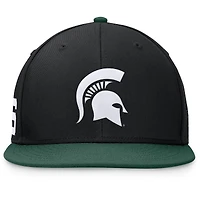 Men's Top of the World Black/Green Michigan State Spartans Rally Two-Tone Fitted Hat