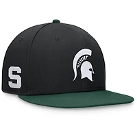 Men's Top of the World Black/Green Michigan State Spartans Rally Two-Tone Fitted Hat
