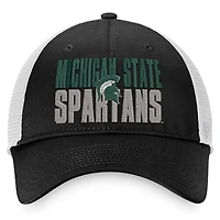 Casquette Snapback Top of the World pour hommes, noir/blanc, Michigan State Spartans Stockpile Trucker