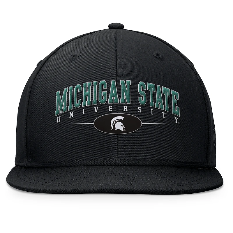 Casquette Snapback Top of the World noire des Michigan State Spartans Bullpen pour hommes