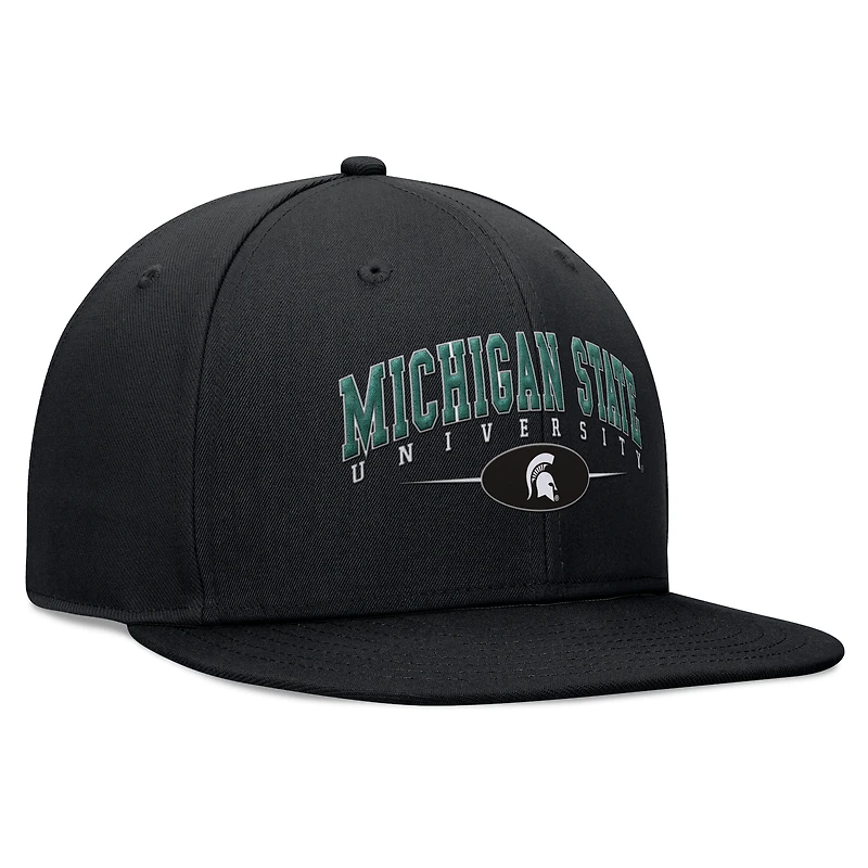 Casquette Snapback Top of the World noire des Michigan State Spartans Bullpen pour hommes