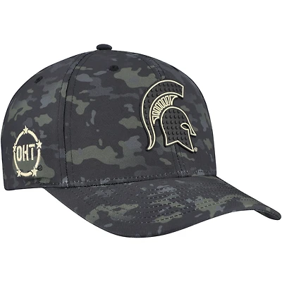 Men's Top of the World  Black Michigan State Spartans Operation Hat Trick Adjustable