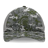 Men's Top of the World Camo Michigan State Spartans OHT Military Appreciation Pledge Trucker Camo Adjustable Hat