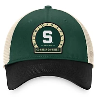Casquette ajustable de camionneur raffiné Top of the World pour hommes, vert Michigan State Spartans