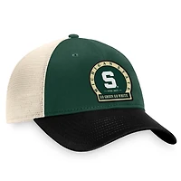Casquette ajustable de camionneur raffiné Top of the World pour hommes, vert Michigan State Spartans