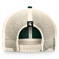Casquette ajustable de camionneur raffiné Top of the World pour hommes, vert Michigan State Spartans