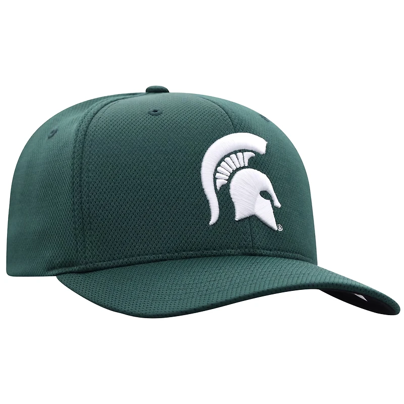 Casquette Reflex 2.0 Flex verte pour homme Top of the World des Spartans de l'État du Michigan
