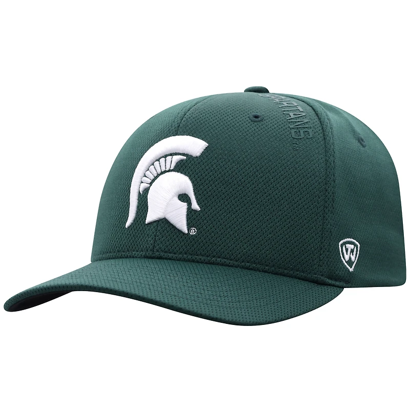Casquette Reflex 2.0 Flex verte pour homme Top of the World des Spartans de l'État du Michigan