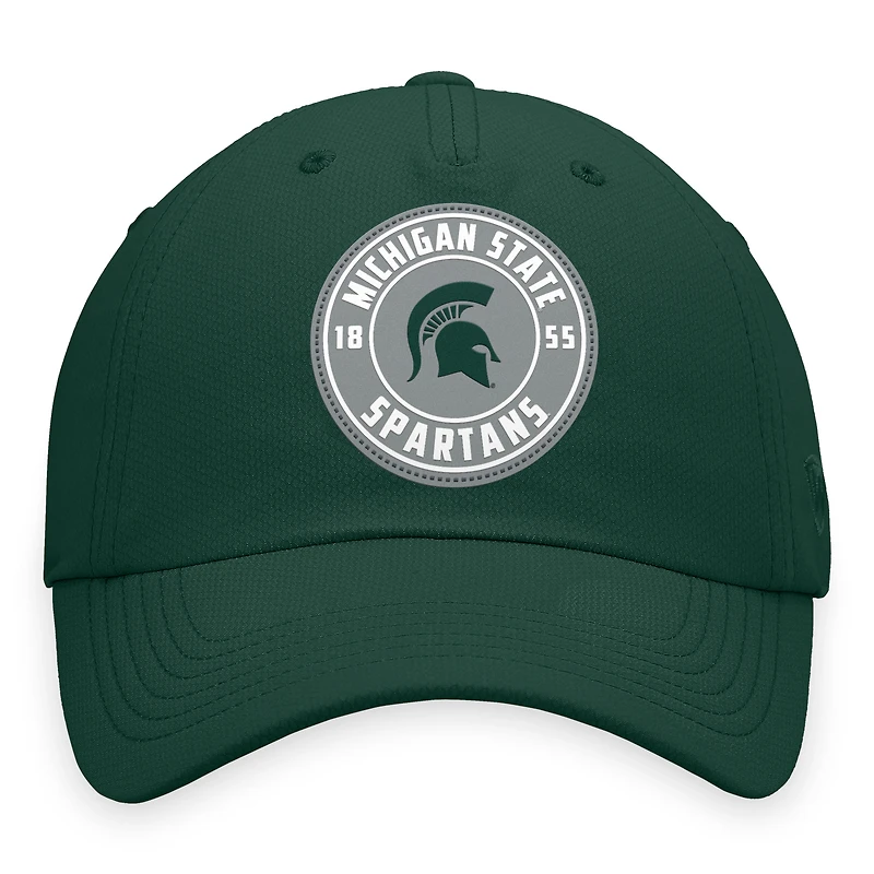 Casquette réglable Top of the World pour hommes, vert, région des Spartans de l'État du Michigan