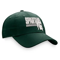 Casquette réglable Top of the World verte Michigan State Spartans Slice pour hommes