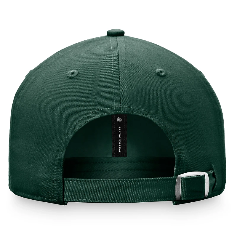 Casquette réglable Top of the World verte Michigan State Spartans Slice pour hommes