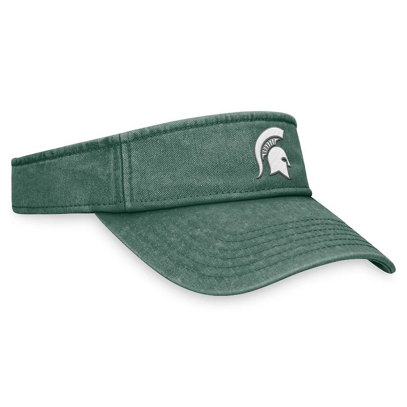 Men's Top of the World Green Michigan State Spartans Terry Adjustable Visor