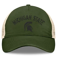 Chapeau réglable pour hommes Top of the World Hunter Green Michigan State Spartans OHT Military Appréciation Glory Trucker
