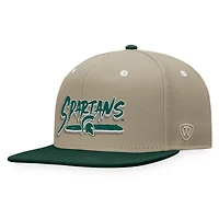 Casquette Snapback Top of the World kaki/vert pour hommes des Michigan State Spartans Land