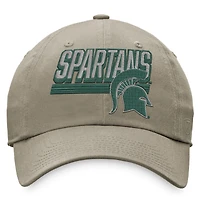 Men's Top of the World Khaki Michigan State Spartans Slice Adjustable Hat