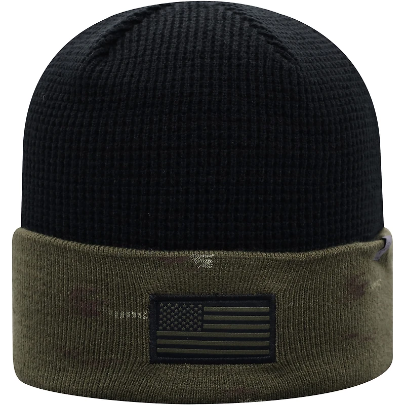 Top of the World Olive/Black Michigan State Spartans OHT Military Appreciation Skully Cuffed Knit Hat pour hommes