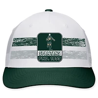 Haut du monde pour homme Blanc/vert Michigan State Spartans Retro Fade Snapback Hat