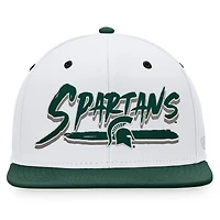 Casquette Snapback Top of the World pour hommes, blanc/vert, Michigan State Spartans Sea