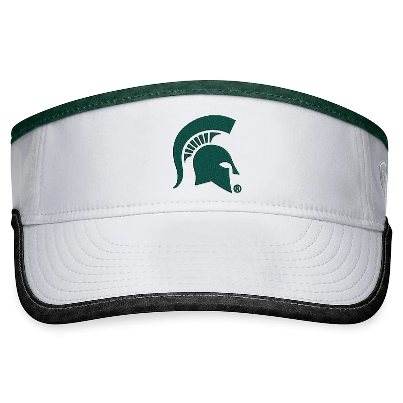 Visière réglable pour homme Top of the World Michigan State Spartans Daybreak Blanc