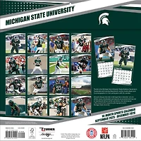 Calendrier mural 2026 des Spartans de l'État du Michigan (12 po x 12 po)