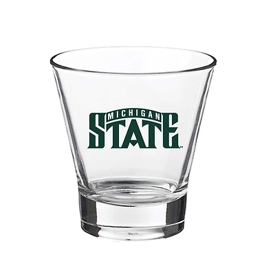 Spartiates de l'État du Michigan 13oz. Verre à roche à voûte inclinée