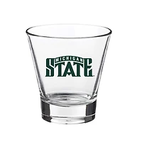 Spartiates de l'État du Michigan 13oz. Verre à roche à voûte inclinée