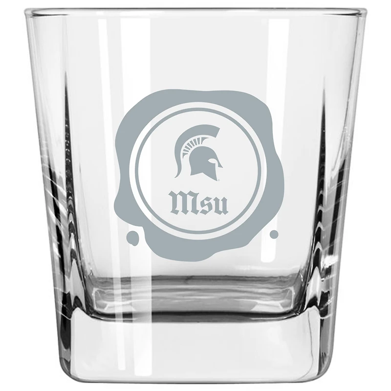 Michigan State Spartans 14oz. Frost Stamp Old Fashioned Glass
