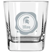 Michigan State Spartans 14oz. Frost Stamp Old Fashioned Glass