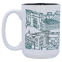 Michigan State Spartans 15 oz. Tasse d'art de ligne de campus