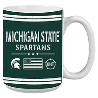 Mug de 44 cl (15 oz) Michigan State Spartans en hommage aux militaires