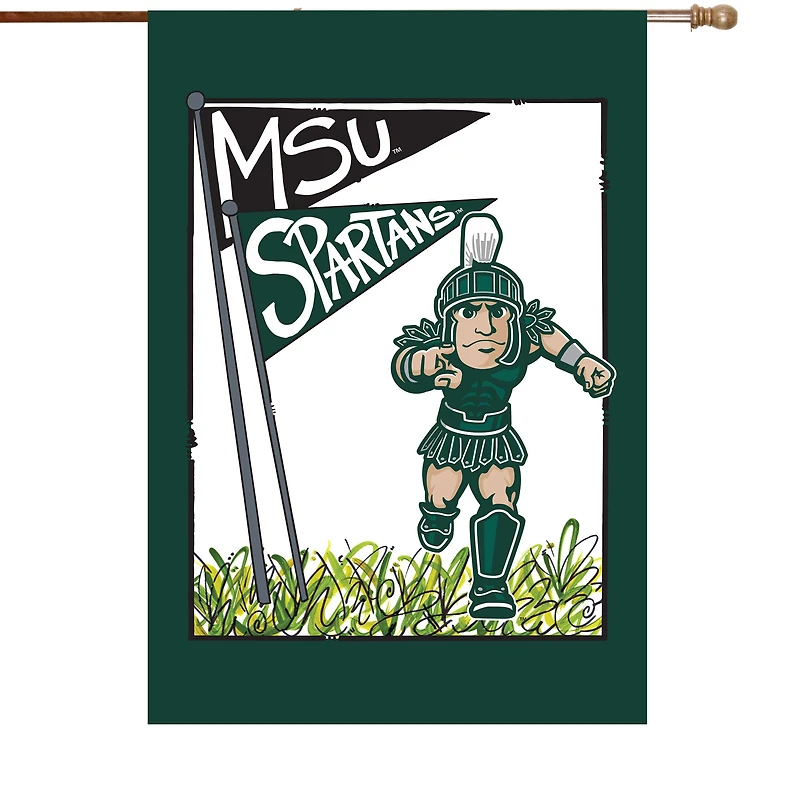 Drapeau de maison double face Michigan State Spartans 71 x 101,6 cm