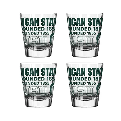 Michigan State Spartans 4-Pack 2oz. Shot Glass Set