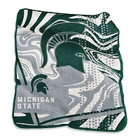 Couverture Raschel tourbillonnante Michigan State Spartans 50 po x 60 po