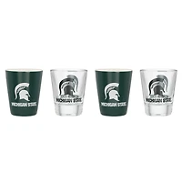 Ensemble de quatre verres à shot des Spartans de l'État du Michigan