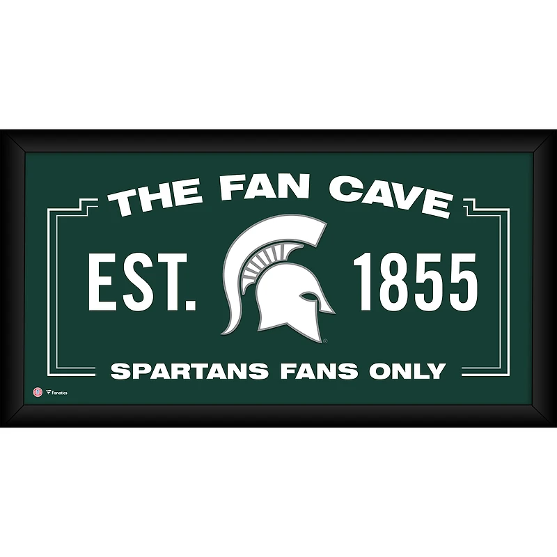 Michigan State Spartans Framed 10" x 20" Fan Cave Collage