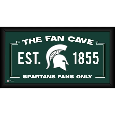 Michigan State Spartans Framed 10" x 20" Fan Cave Collage
