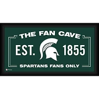Michigan State Spartans Framed 10" x 20" Fan Cave Collage