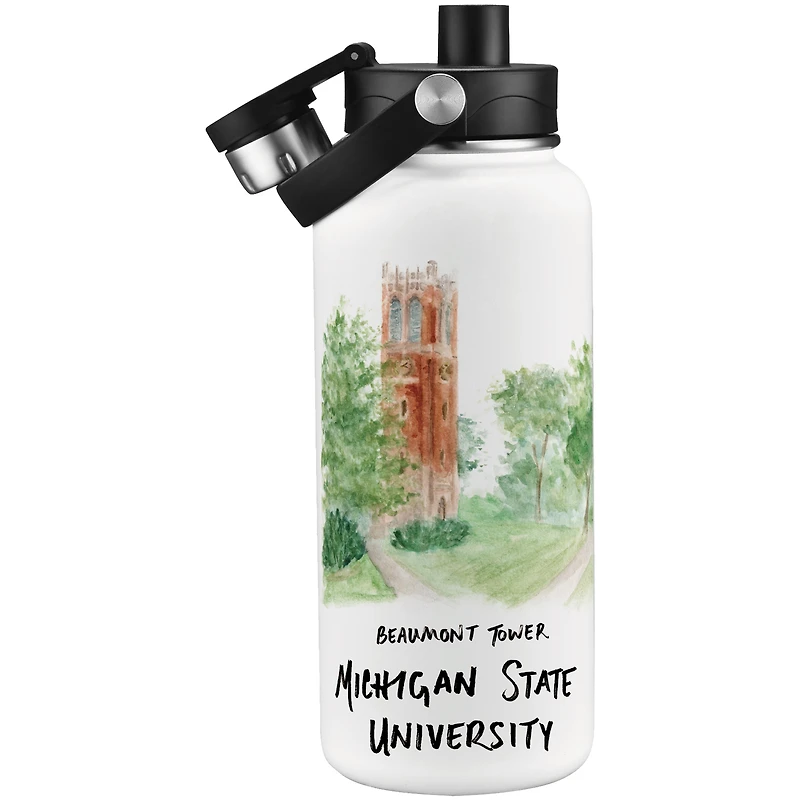 Michigan State Spartans Laura Wilcox Watercolors 34oz. Water Bottle