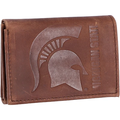 Portefeuille à trois volets en cuir Michigan State Spartans Team